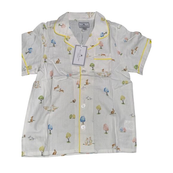 Petite Plume Childrens Pajama Set With Bunny & Tree Print - Size 6 - 100% Cotton - Picture 2 of 11